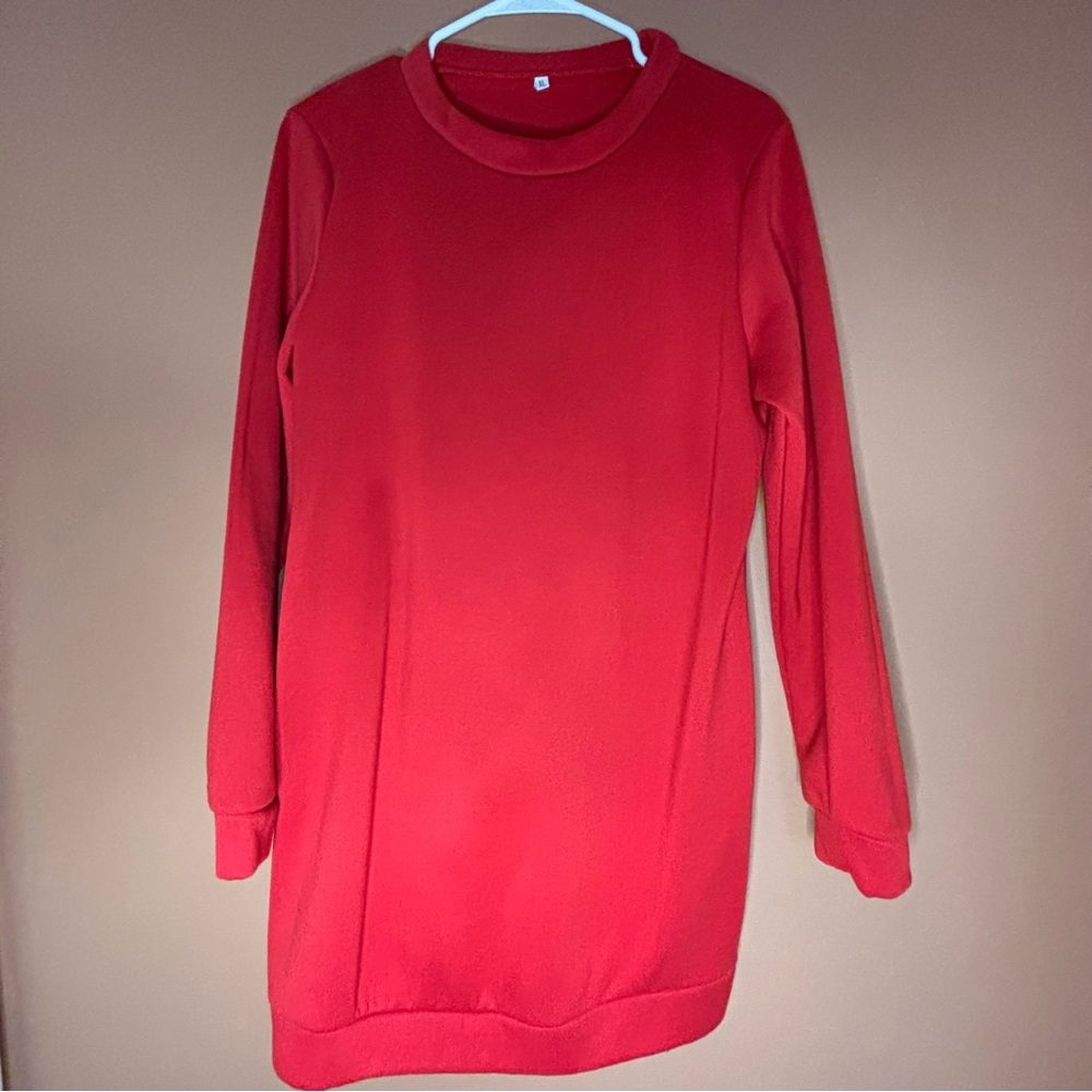 Red Long Sleeve Dress